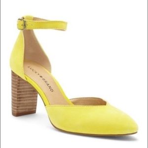Lucky Brand Yellow Ankle Strap Pumps (Brand New)